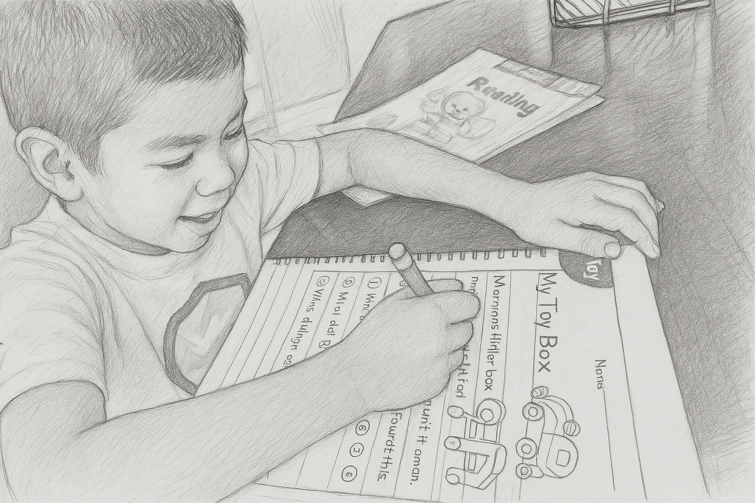 A child using a Hope In Steps activity